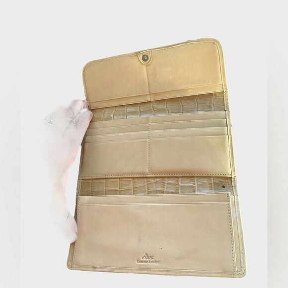 Abas Alligator Exotic Leather Long Wallet - Picture 4 of 10